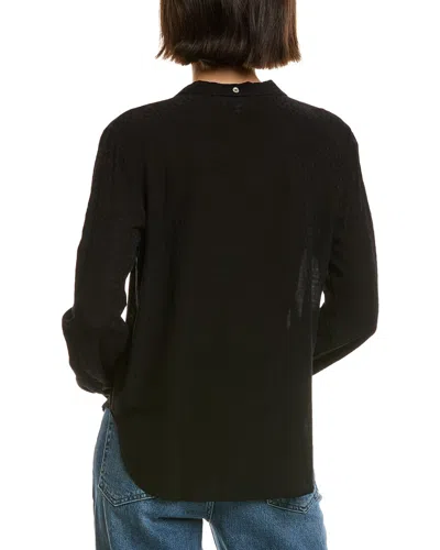 Bella Dahl Capri Button Down In Black