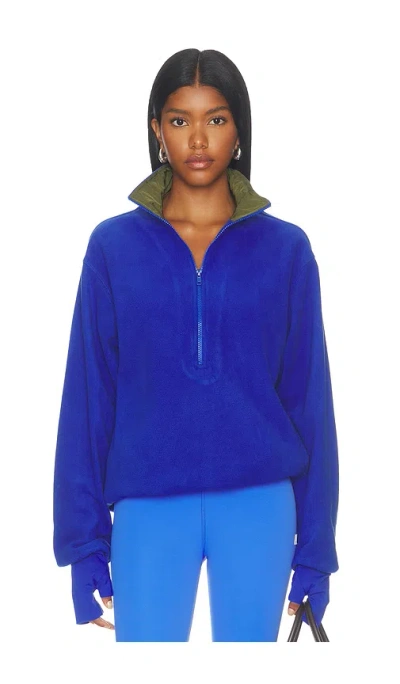 Entire Studios Shell Fleece Pullover Sweatshirt In Blue
