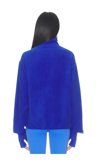 Entire Studios Shell Fleece Pullover Sweatshirt In Blue