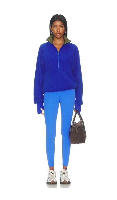 Entire Studios Shell Fleece Pullover Sweatshirt In Blue