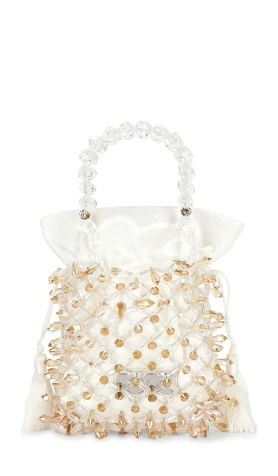 Emm Kuo Beaded Pouch In White