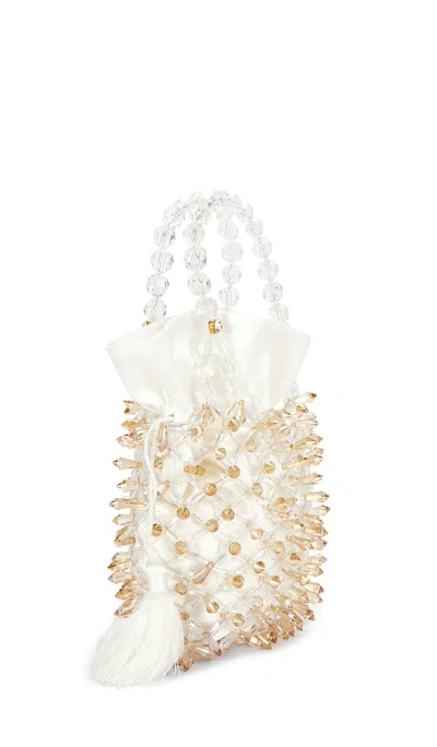 Emm Kuo Beaded Pouch In White