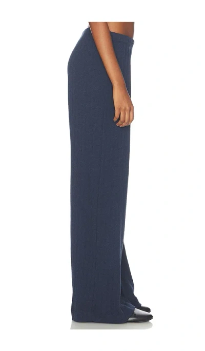 Leset Pointelle Boxer Pants In Blue