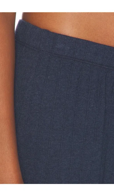 Leset Pointelle Boxer Pants In Blue