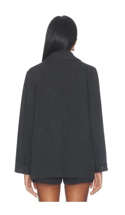 Matthew Bruch Denim Chore Jacket In Black