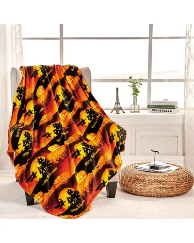 Luxury Home Halloween Throw Blanket In Multi