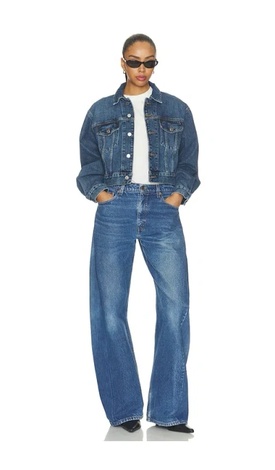 Re/done A Frame Jacket In Denim-medium