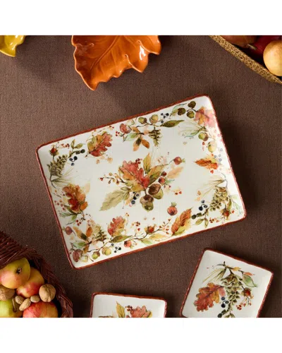 Certified International Autumn Meadows Rectangular Platter In Multi