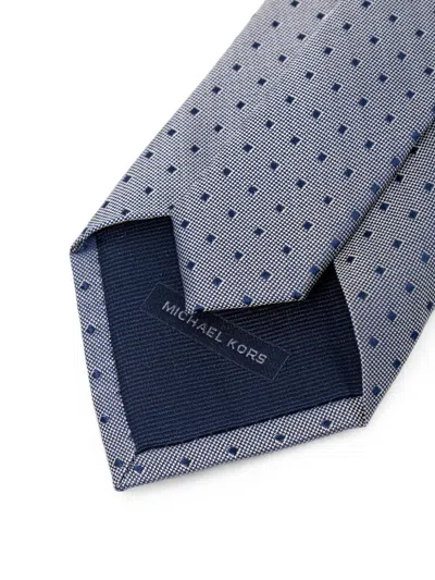 Michael Kors Geometric-pattern Tie In Gray