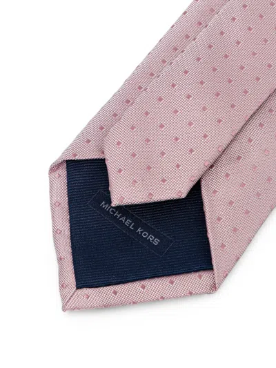 Michael Kors Geometric-pattern Tie In Pink