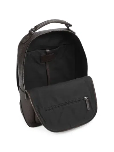 The Bridge Manfredi Grained Calf Leather Backpack In Pattern