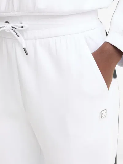 Armani Exchange Logo-patch Drawstring Track Pants In White