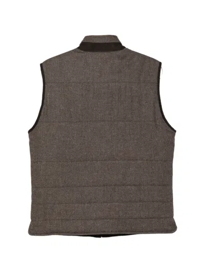 Corneliani Quilted-design Gilet In Brown