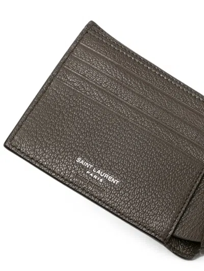 Saint Laurent Grain-de-poudre Bi-fold Wallet In Pattern