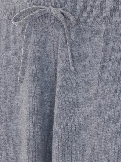 Eleh Drawstring Knitted Track Pants In Grey