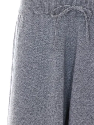 Eleh Drawstring Knitted Track Pants In Grey