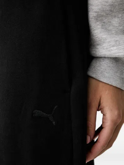 Puma Drawstring Pintuck Track Pants In Black