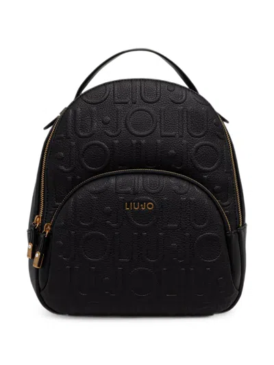 Liu •jo Logo-embossed Backpack In Orange