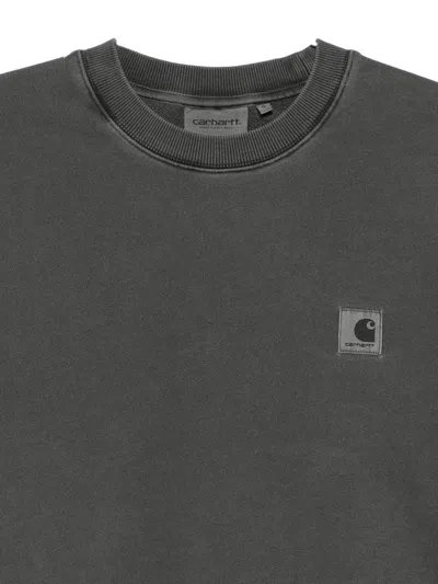 Carhartt Nelson Logo-patch Sweatshirt In Grey