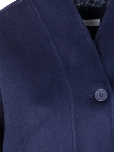 Jcsophie Button-up Wool Coat In Blue