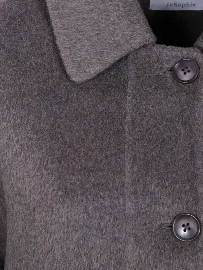 Jcsophie Button-up Wool Jacket In Brown