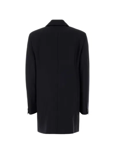 Jil Sander Single-breasted Notched-lapels Coat In Black