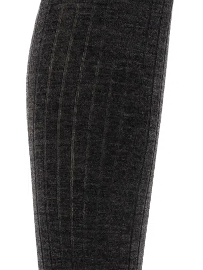 Jil Sander Wool Blend Tights In Grey