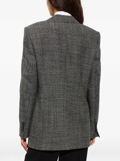 Dolce & Gabbana Single-breasted Wool Blazer In Grey