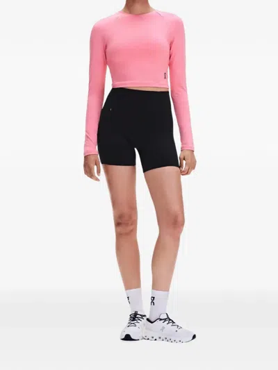 On Studio Cropped T-shirt In Pink