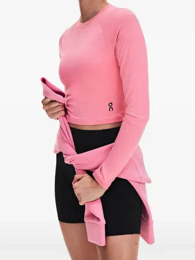 On Studio Cropped T-shirt In Pink
