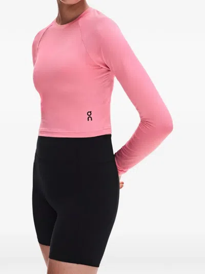 On Studio Cropped T-shirt In Pink