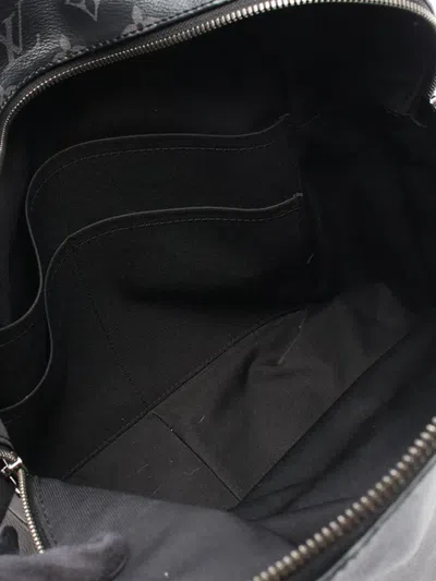 Pre-owned Louis Vuitton 2019 Monogram Eclipse Discovery Backpack In Black