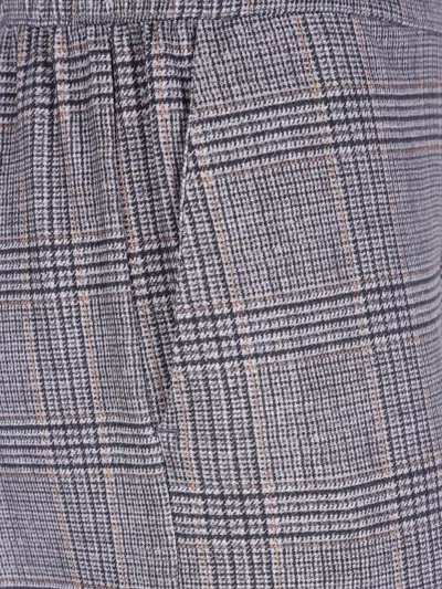 Why Ci Check-print Trousers In Grey