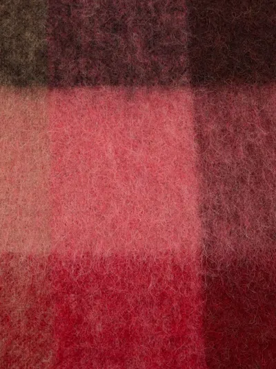 Acne Studios Mohair Check Scarf In Multi