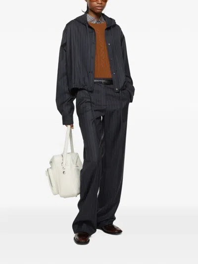 Acne Studios Button-up Wool Overshirt In Black