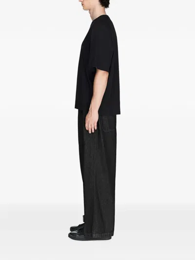 Y-3 Button-strap Jeans In Black