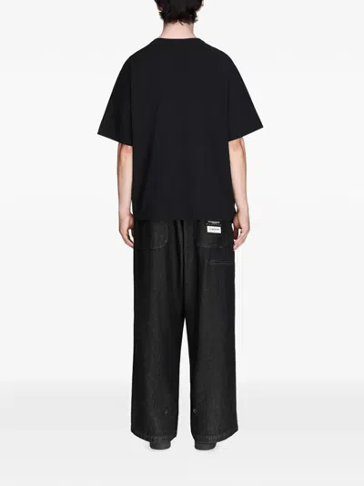 Y-3 Button-strap Jeans In Black