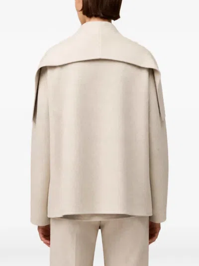 Retori Shawl-collar Open-front Jacket In Neutral