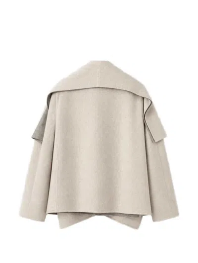 Retori Shawl-collar Open-front Jacket In Neutral