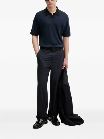 Rag & Bone Wool Tailored Trousers In Blue