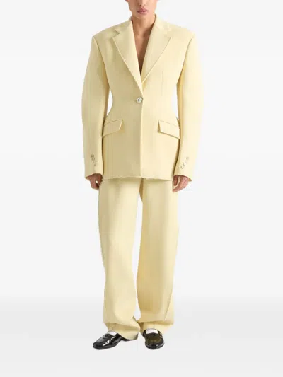 Givenchy Cocoon Single-breasted Blazer In Yellow