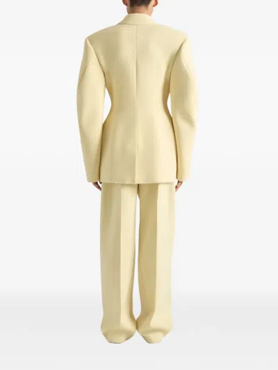 Givenchy Cocoon Single-breasted Blazer In Yellow