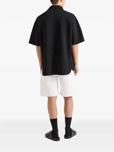 Givenchy Cargo Bermuda Shorts In Herringbone Denim In White