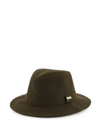 Barbour Logo-plaque Fedora Hat In White