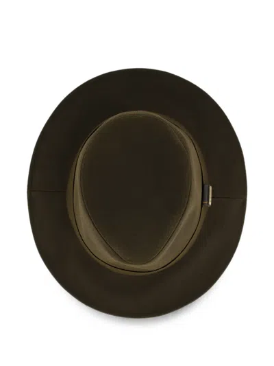 Barbour Logo-plaque Fedora Hat In White