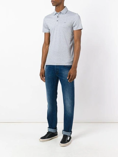 Michael Kors Logo Plaque Polo Shirt