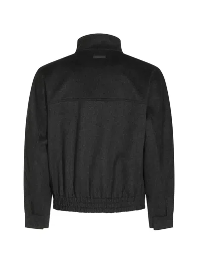 Lardini Stand Collar Wool Blouson
