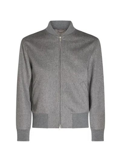 Lardini Ribbed Bomber Jacket