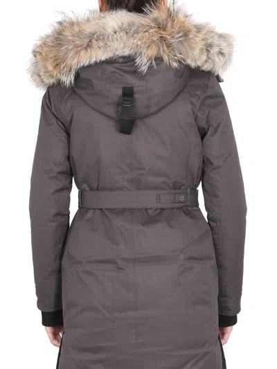 Nobis Drawstring Hood Parka Down Jacket In Gray