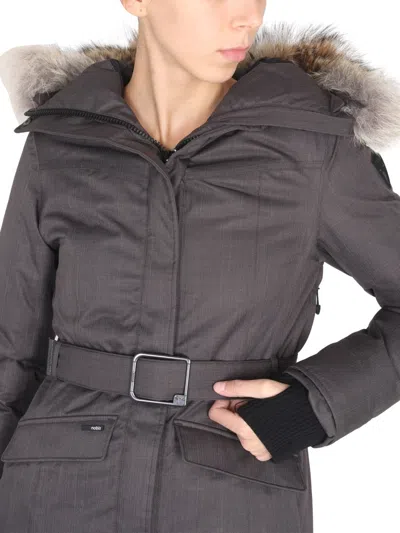 Nobis Drawstring Hood Parka Down Jacket In Gray